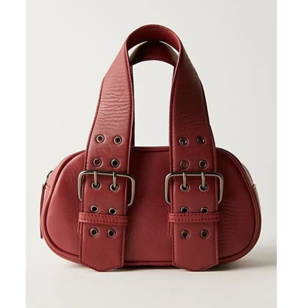 FREE PEOPLE Say Yes leather handbag in oxblood - Picture 3 of 7